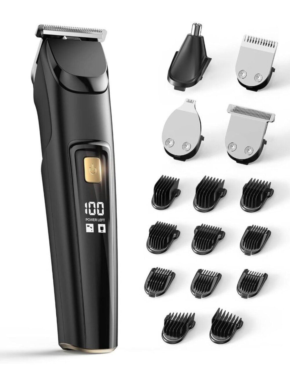 4-in-1 Beard Trimmer Kit for Men, Fast Charging, 18 Length Settings